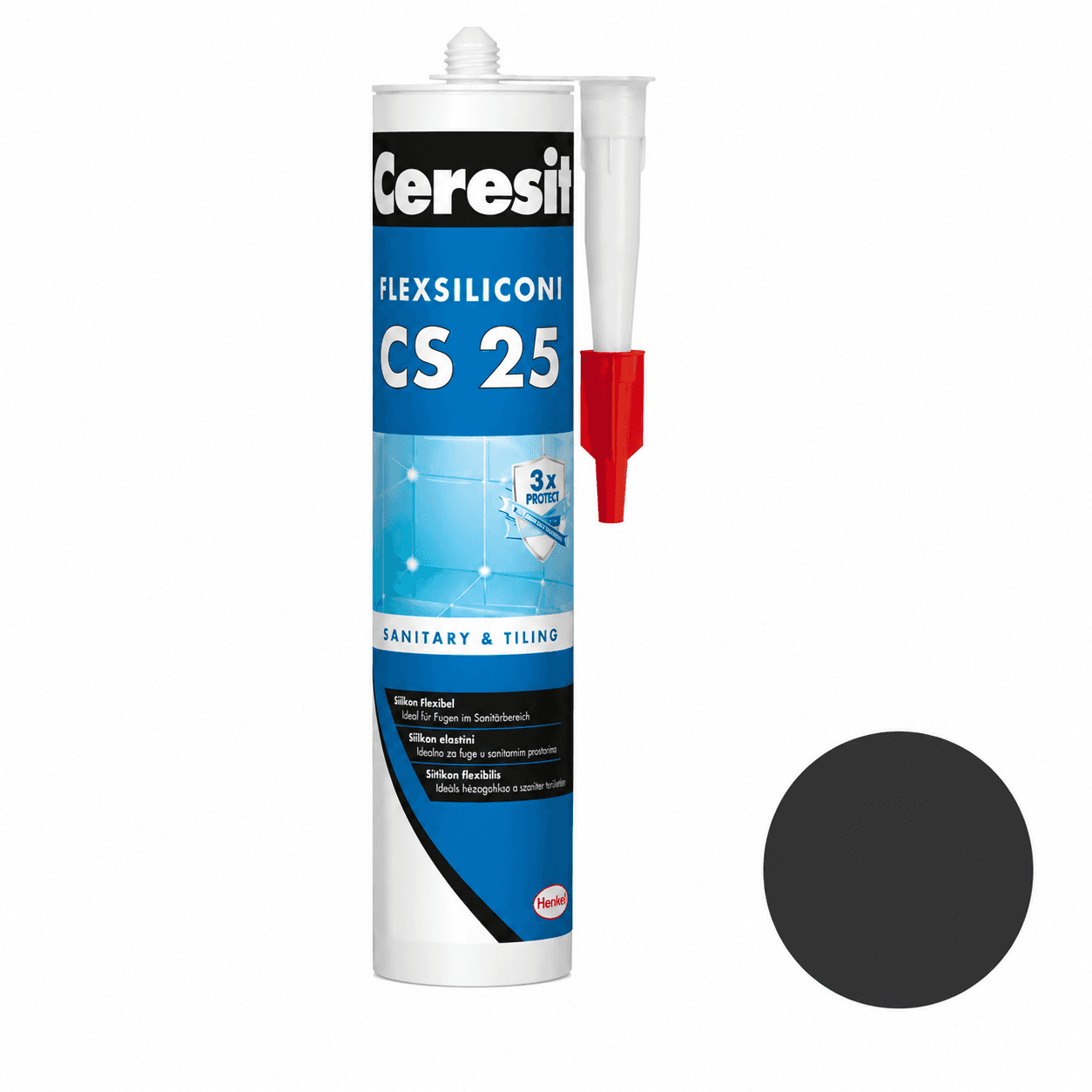 CERESIT CS25 coal SAN.SILIKON 280ml