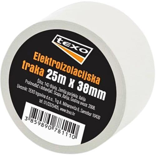 TEXO IZOLIR TRAKA BIJELA38mmX25M