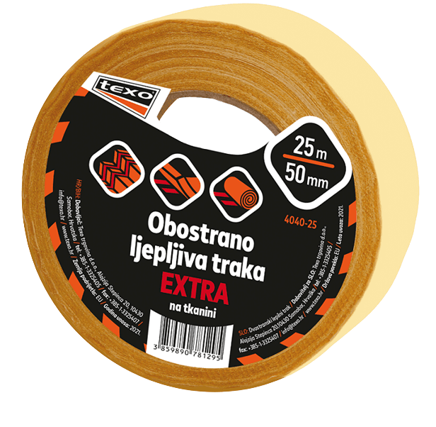 TEXO OBOSTR.LJEP.TRAKA 25M EXTRA NA TKAN INI