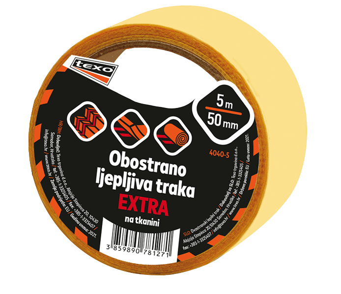 TEXO OBOSTR.LJEP.TRAKA 5M EXTRA NA TKANI NI