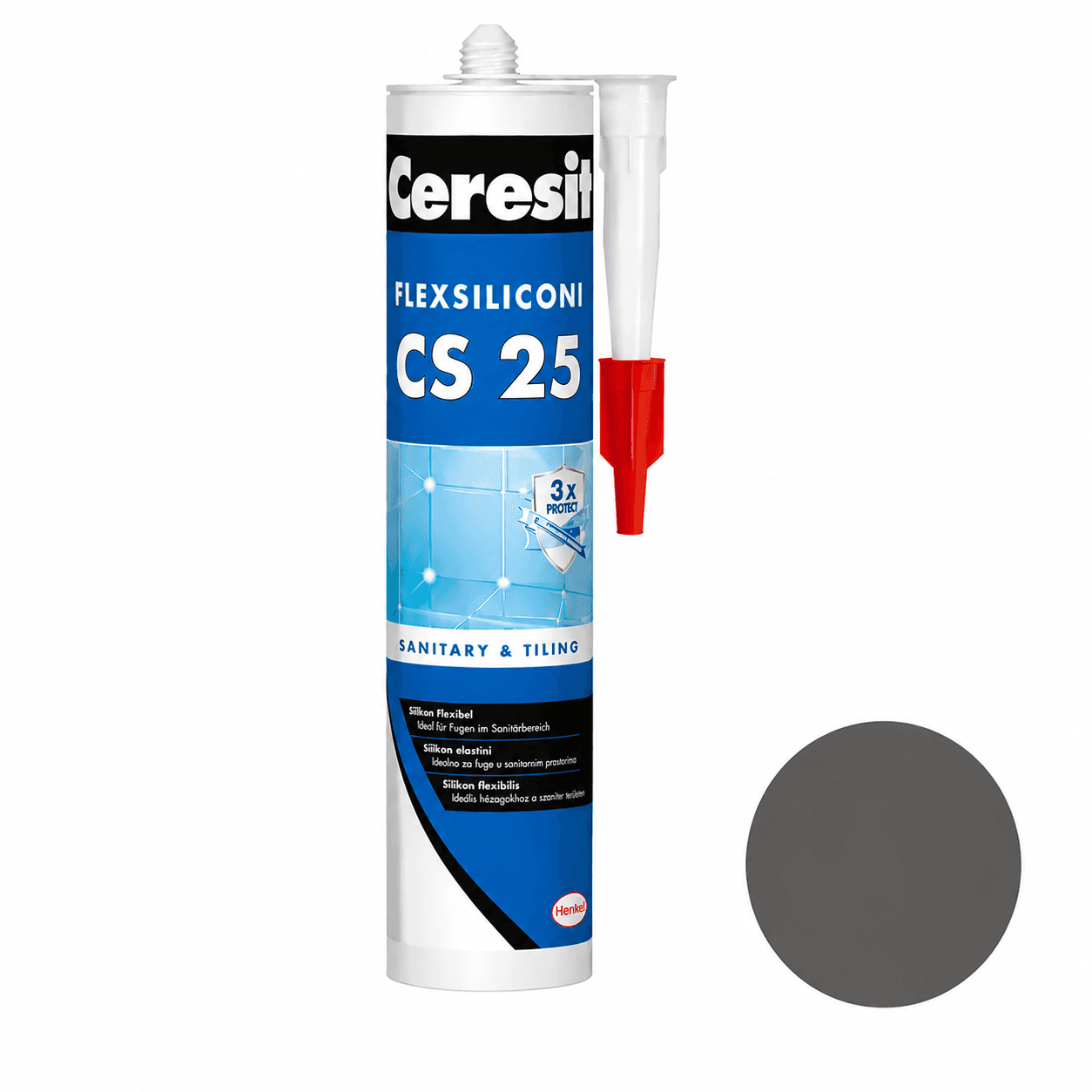 CERESIT CS25TP graphite SAN.SILIKON 280ml