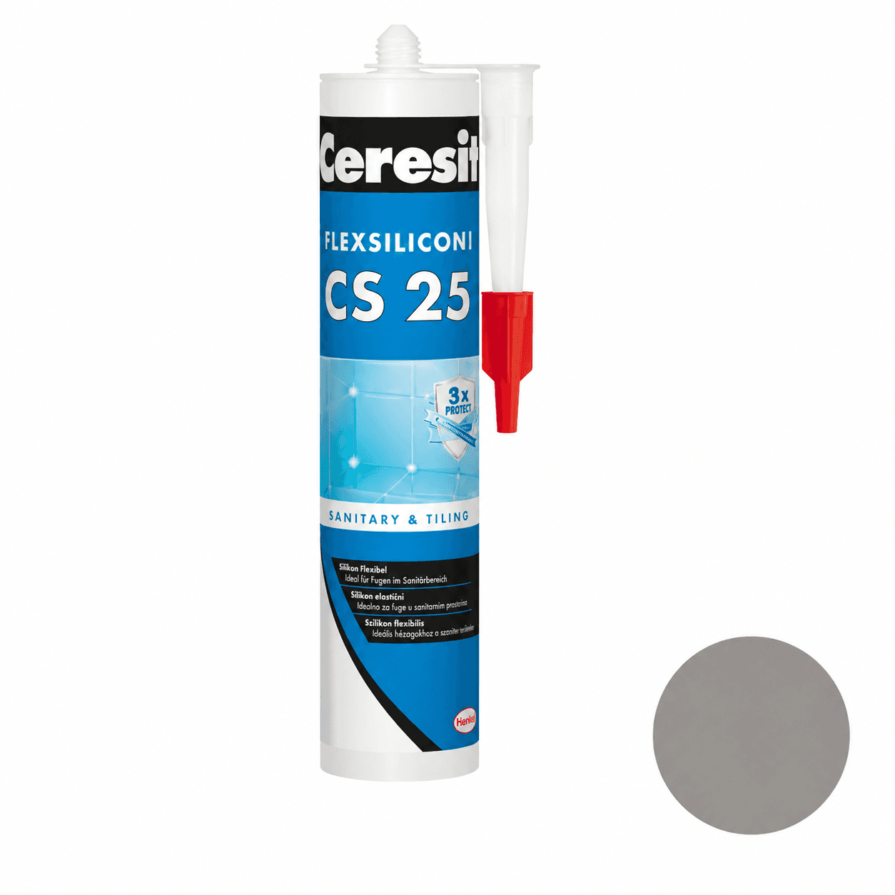 CERESIT CS25 12 cementno siva SAN.SILIKON 280ml